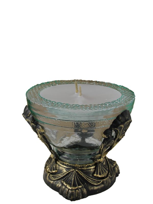 AUSGEGOSSENE GLASGRABLICHTER 