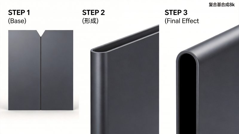 HINTERLÜFTETE FASSADEN AUS VERBUNDPLATTEN Biegen von Verbundplatten Abkanten<BR> von Verbundkanten Vorfertigung von hinterlüfteten Fassaden Hersteller von Verbundkassetten Ästhetisches Fassadenfinish